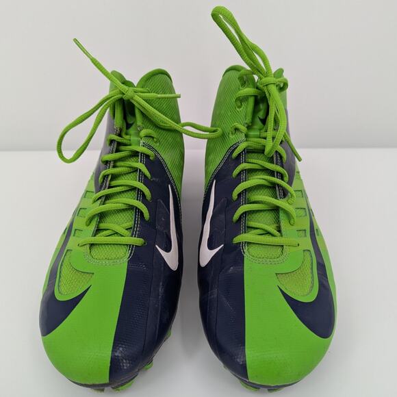 Nike Vapor Pro Green & Blue Football Cleats Men's 13 543924-329 - Picture 2 of 8